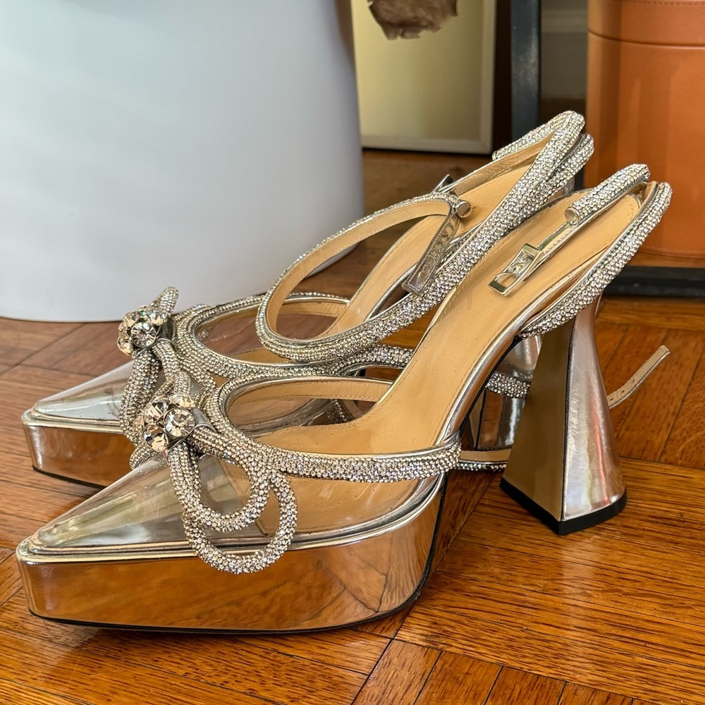 Mach & mach double bow platform pump silver 37